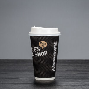 16oz Disposable ripple wall paper cup