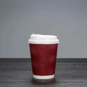 12oz Disposable Ripple Wall Paper Cups