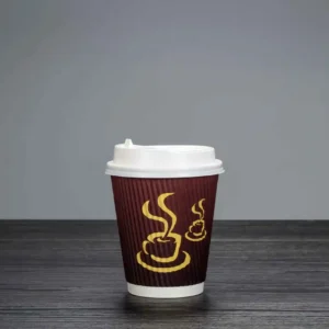 8oz Disposable Ripple Wall Paper Cup