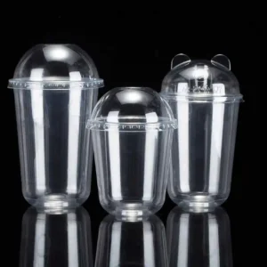 Clear Plastic PET U Shape Cup