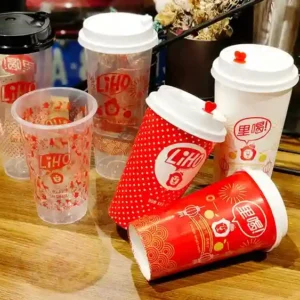 wholesale custom-printed white beverage cups