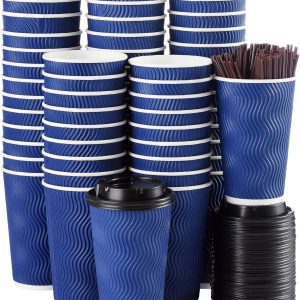 Customized blue texture paper cup