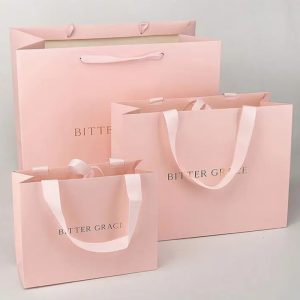 Customized paper gift bags and shopping bags
