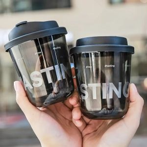 wholesale custom black plastic cups