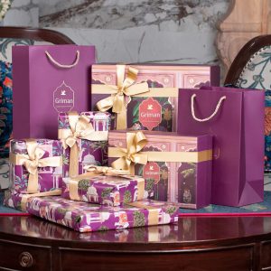 Customized purple gift box