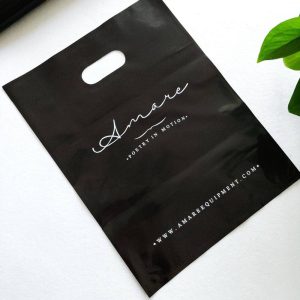 Custom printed black plastic bags wholesale plastic shopping bags