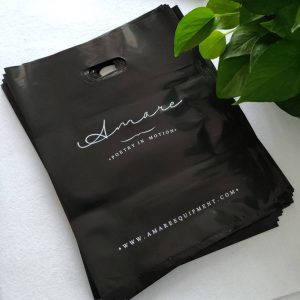 Custom printed black plastic bags wholesale plastic shopping bags