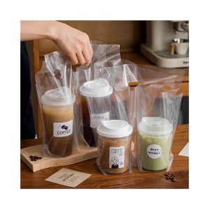 Milk tea coffee takeout plastic bags wholesale